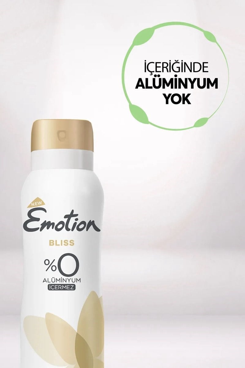 3 Adet Emotion Bliss Kadın Vegan Deodorant 150 Ml Hızlı Kurur , Leke Bırakmaz