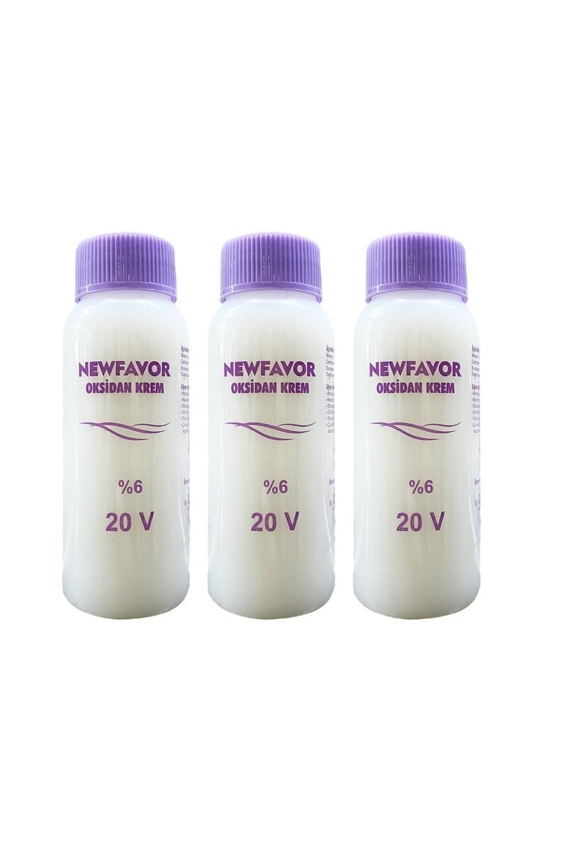 3 Adet Oksidan Krem Saç Boya Sıvısı 6'lık 20 volüme 60 ml