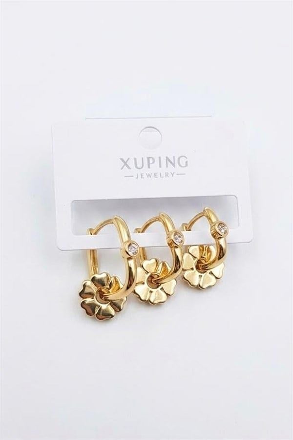 3lü Xuping Küpe - Altın