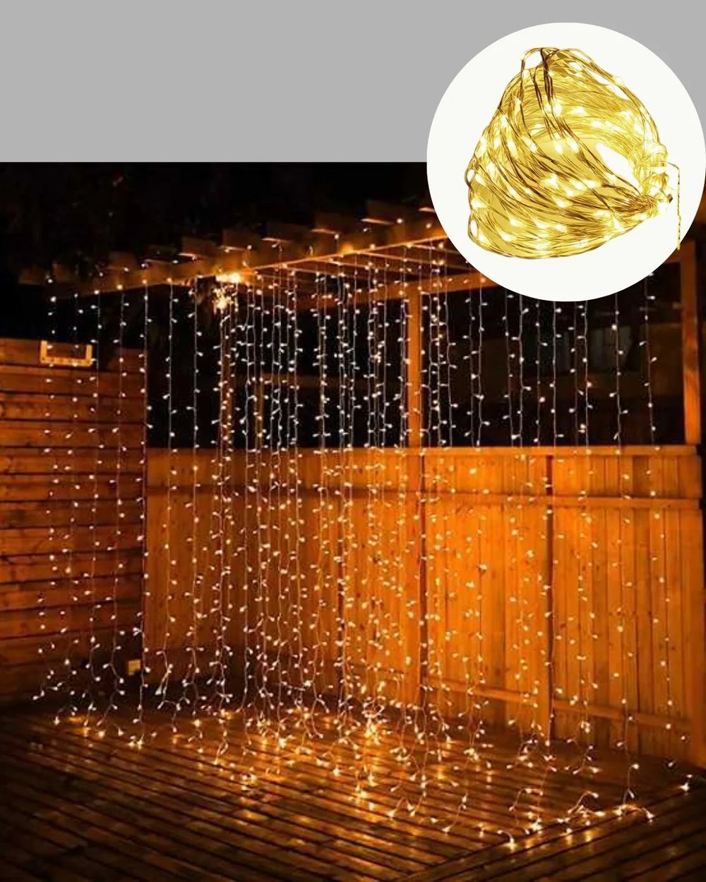 3x3 Metre Perde LED Işık Sıcak Şelale Tasarım Dekoratif Aydınlatma