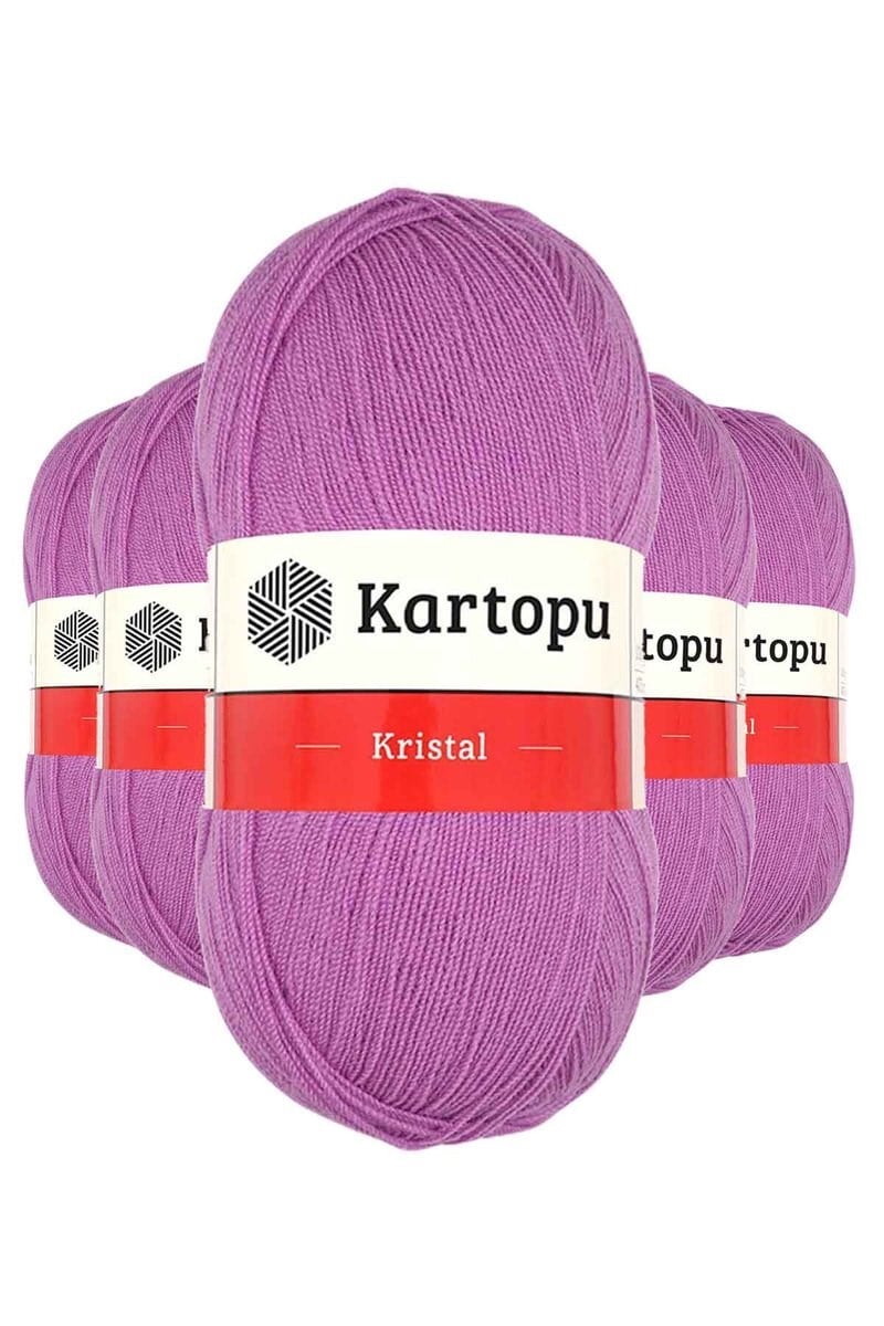 5 Adet Kristal Çift Katlı El Örgü Lif İpi Leylak K805