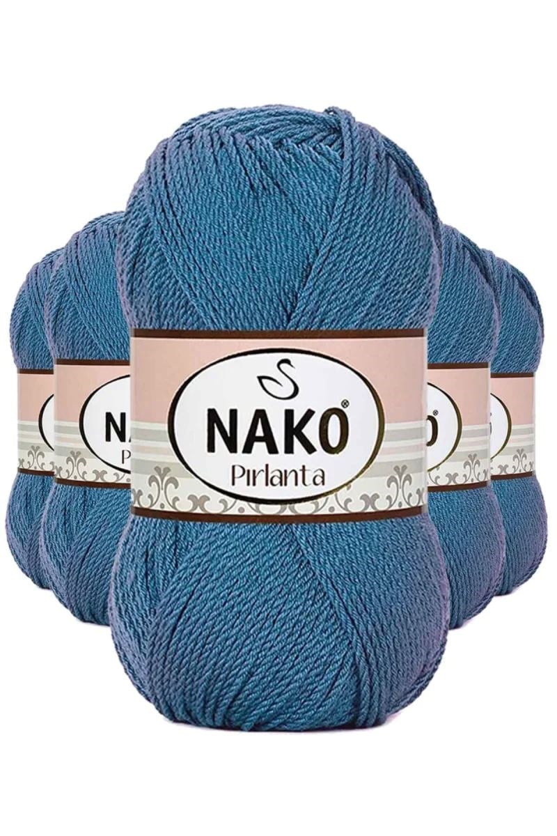 5 Adet Pırlanta Amigurumi El Örgü İpi Yünü Turkuaz 3409 - nako mudanis