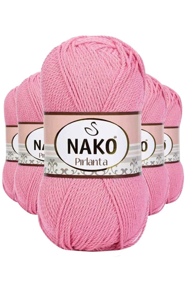 5 Adet Pırlanta Amigurumi El Örgü İpi Yünü Pembe 6740 - nako mudanis