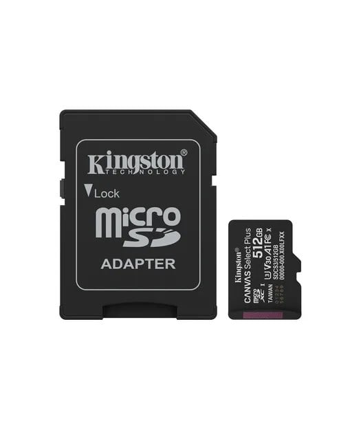 512GB microSDXC Canvas Select Plus Gen3 150MB/s A1 Card + Adapter