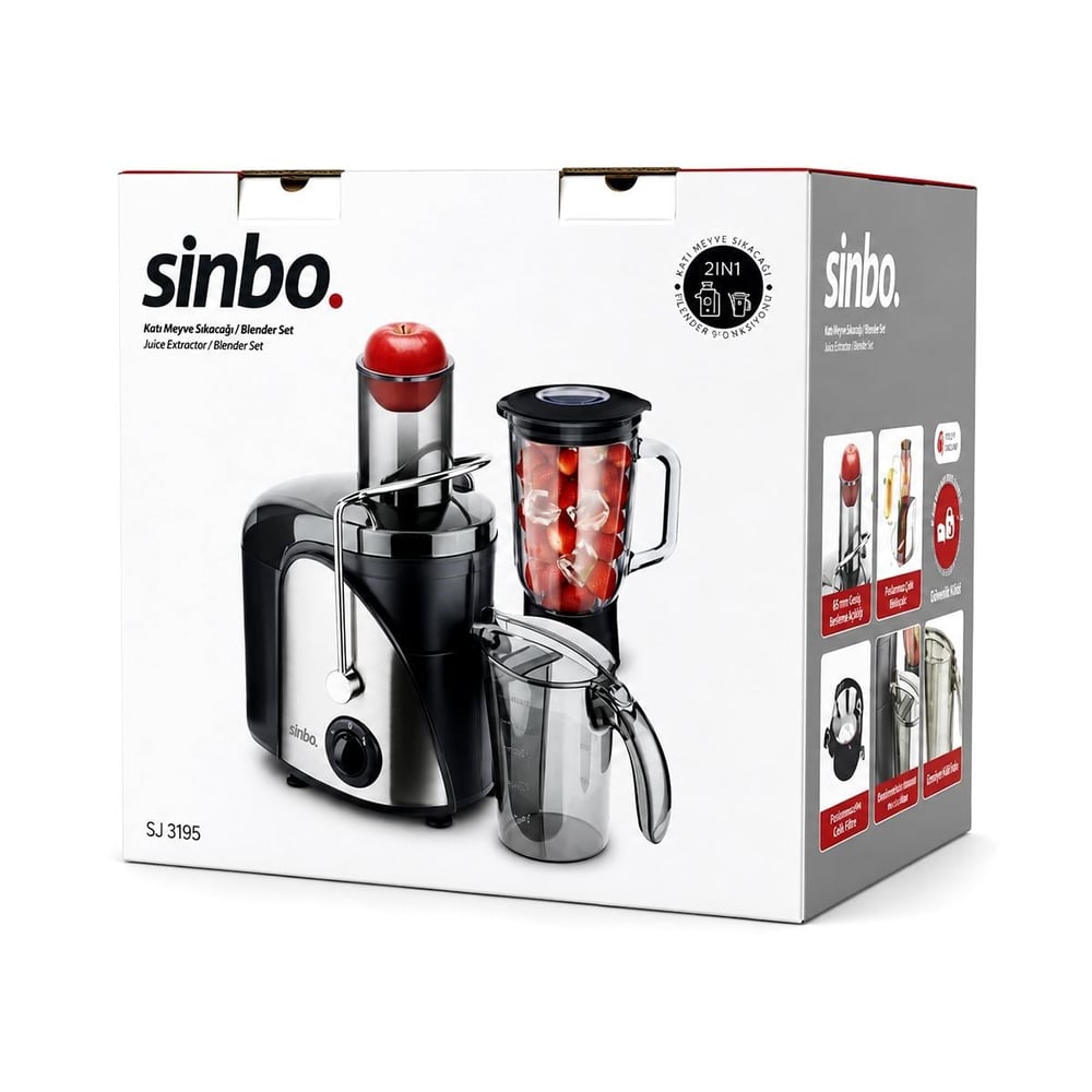 600W Katı Meyve ve Sebze Sıkacağı Blender Seti 1000 ml