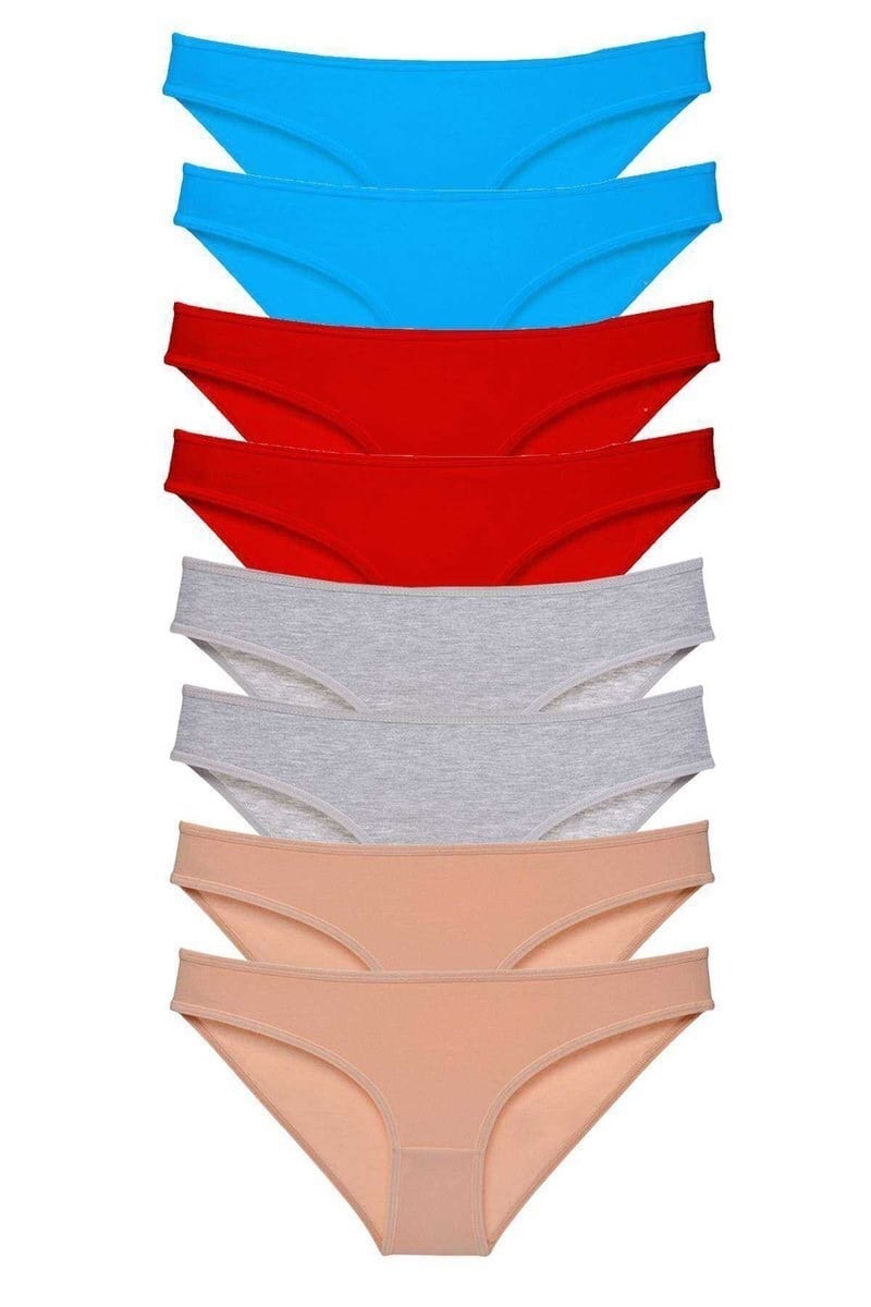 8 adet Süper Eko Set Likralı Kadın Slip Külot 534