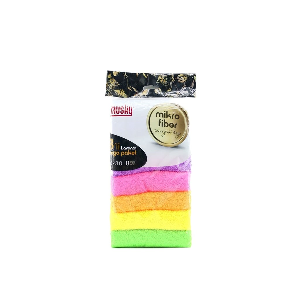 8li Mikrofiber Temizlik Bezi - Lavanta Kokulu