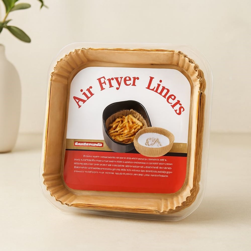 Air Fryer Kağıt Pişirme Kalıbı Kare 16x4.5 cm 50li