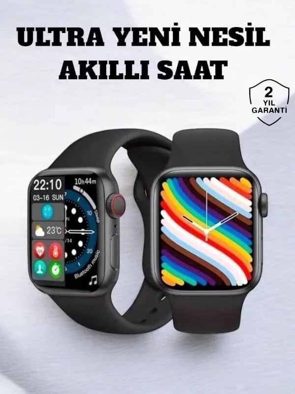 Akıllı Saat iOS ve Android ile Uyumlu Şık ve Çok Fonksiyonlu