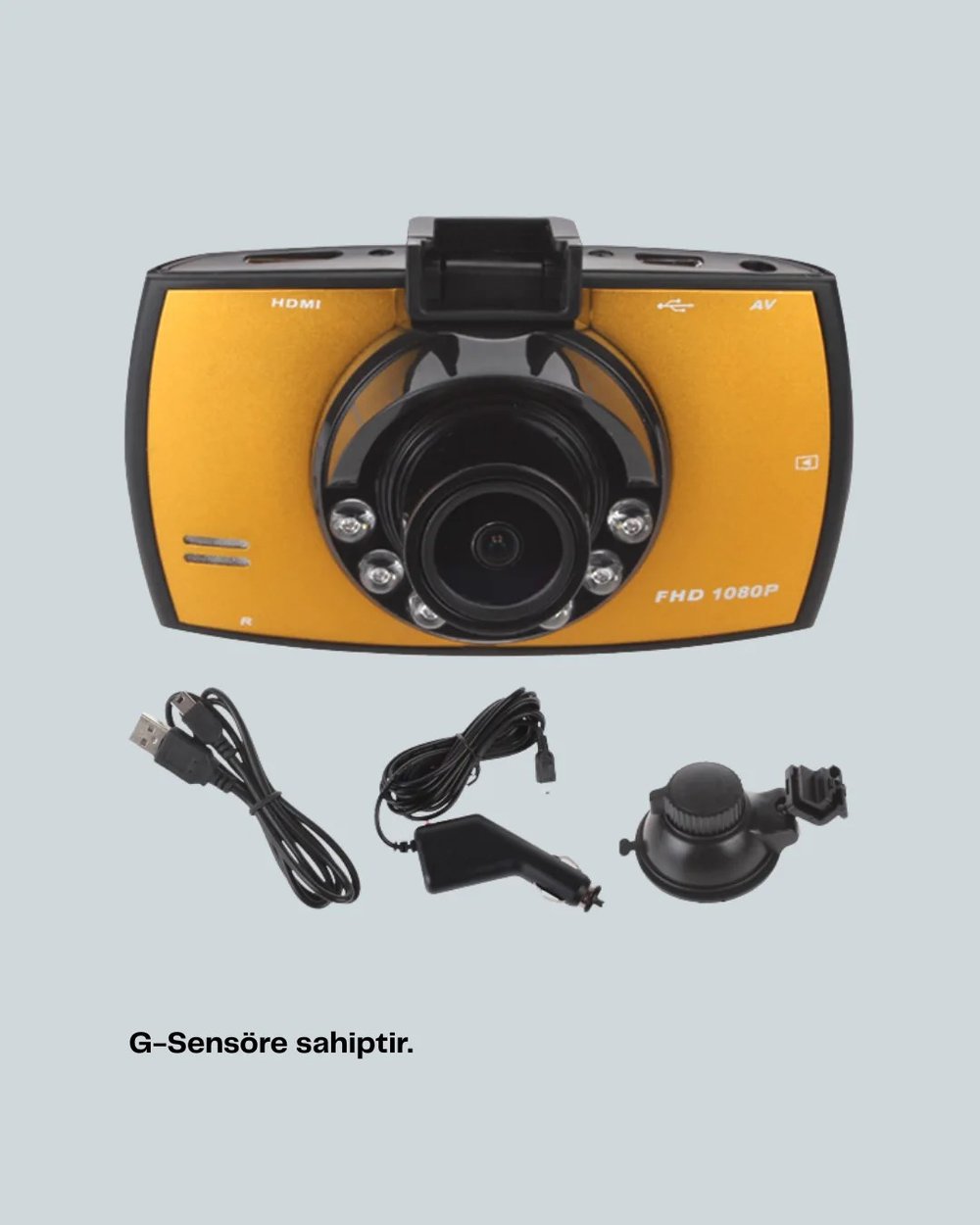 Araç Ön Kamera Full HD Kayıt ve G Sensor Özellikli