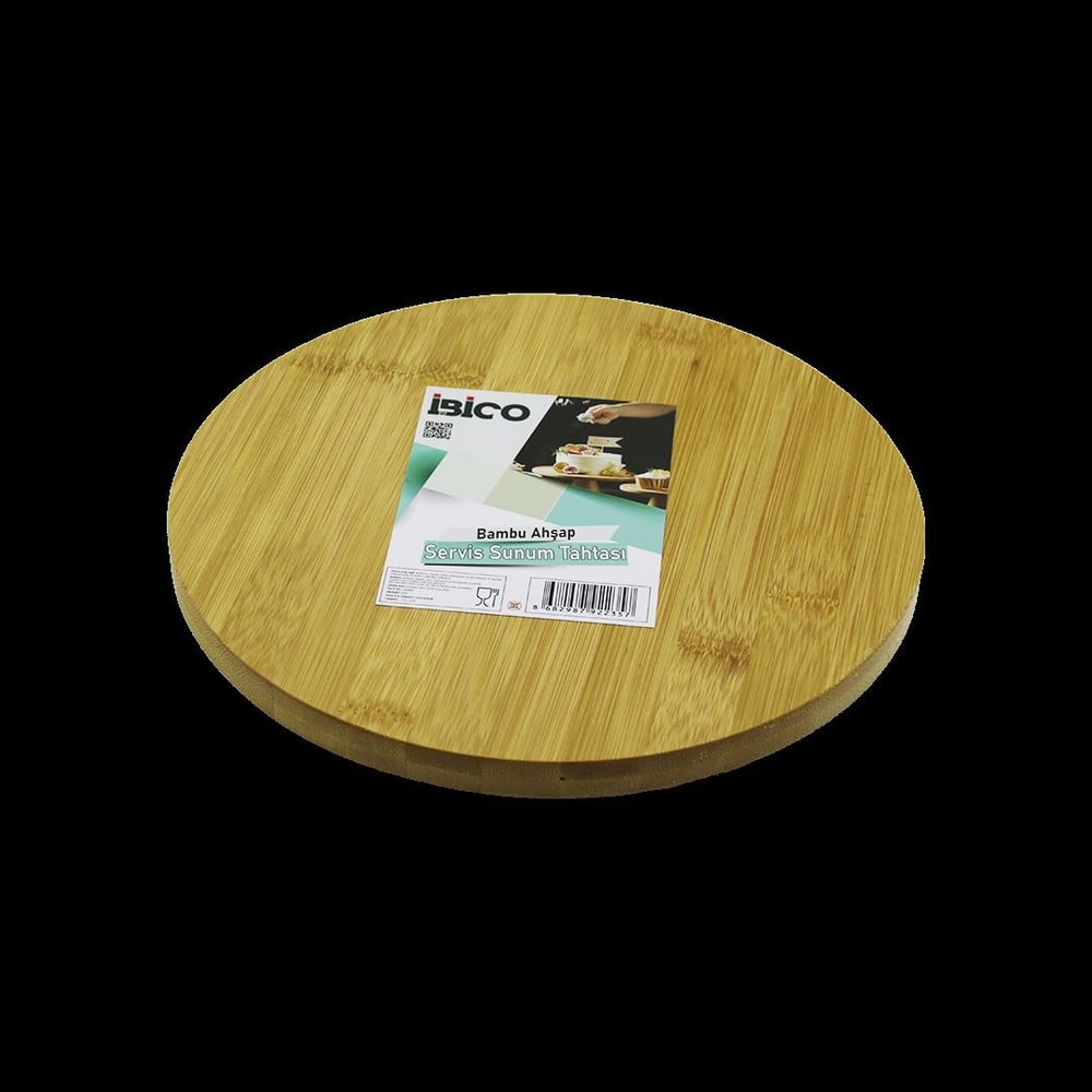 Ayaklı Bambu Sunum Tepsisi 24.5 cm