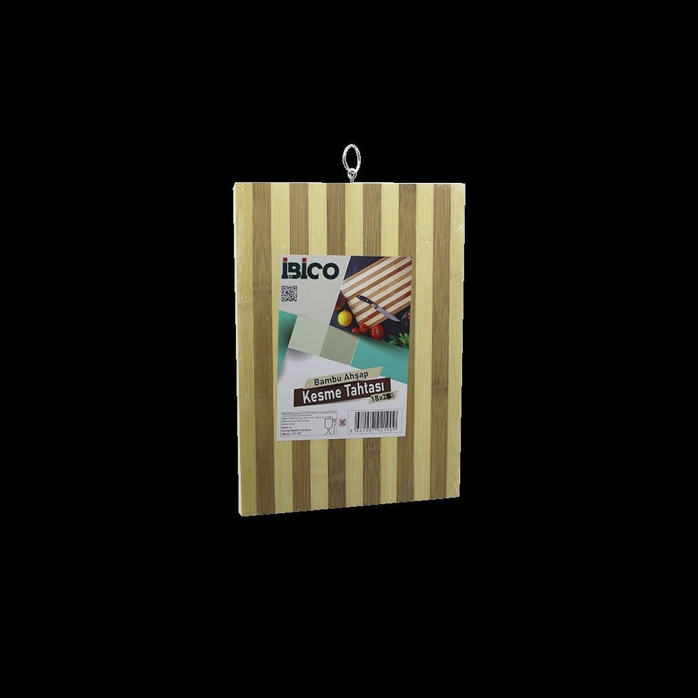 Bambu Kesme Tahtası 18x28x1.3 cm (Metal Kulplu)