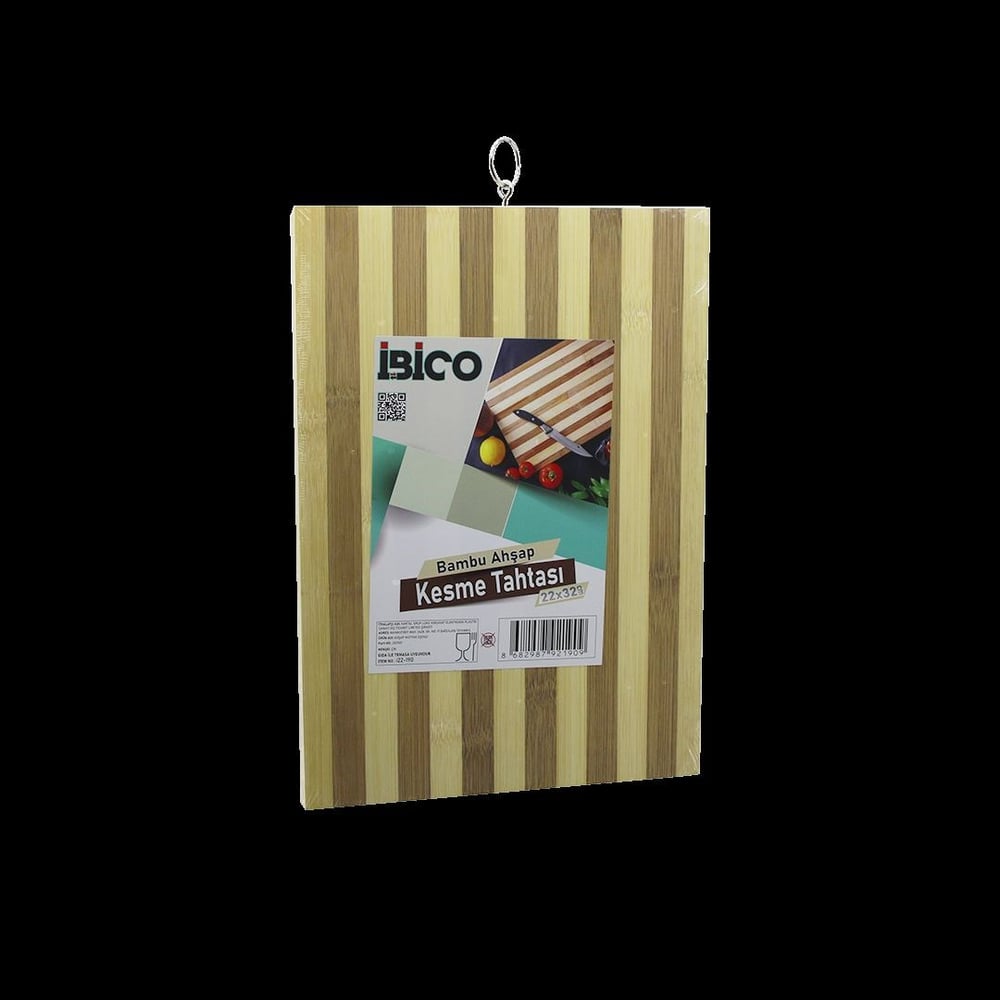 Bambu Kesme Tahtası 22x32x1.3 cm Metal Kulplu