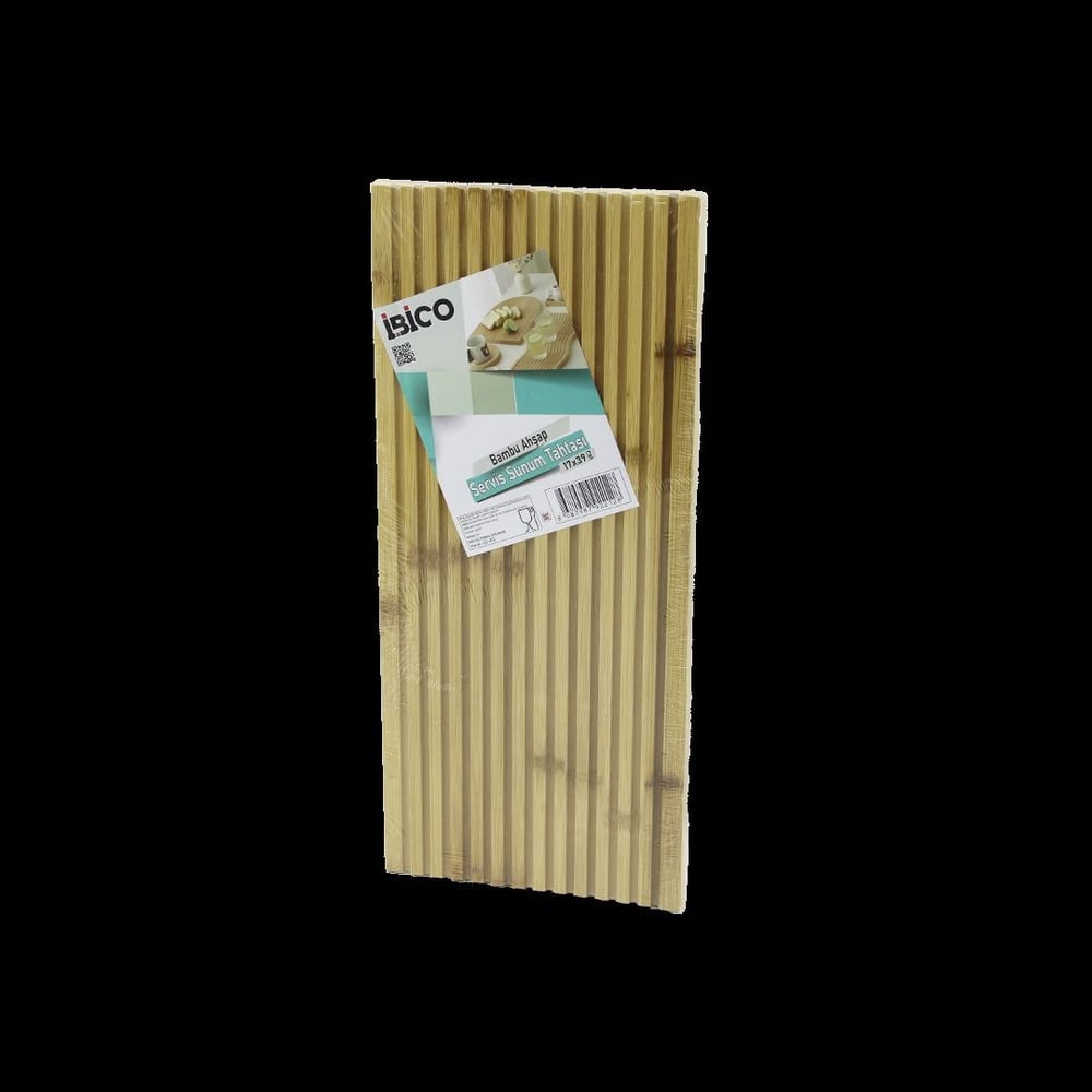 Bambu Servis Sunum Tahtası 17x39x1.5 cm - Çift Taraflı Düz & Kanallı