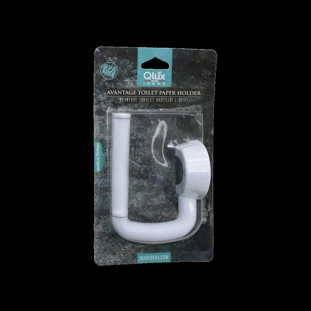 Beyaz Plastik Tuvalet Kağıtlığı (Yapışkanlı & Vidalı) -