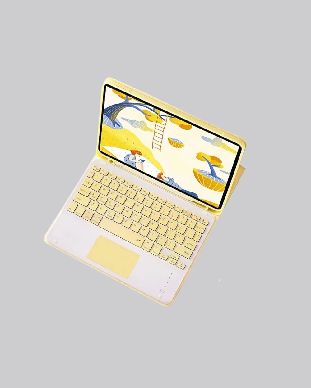 Bluetooth Klavye – Kablosuz, Sessiz Tuşlu, Android iOS Windows Uyumlu, Kompakt Taşınabilir Tasarım