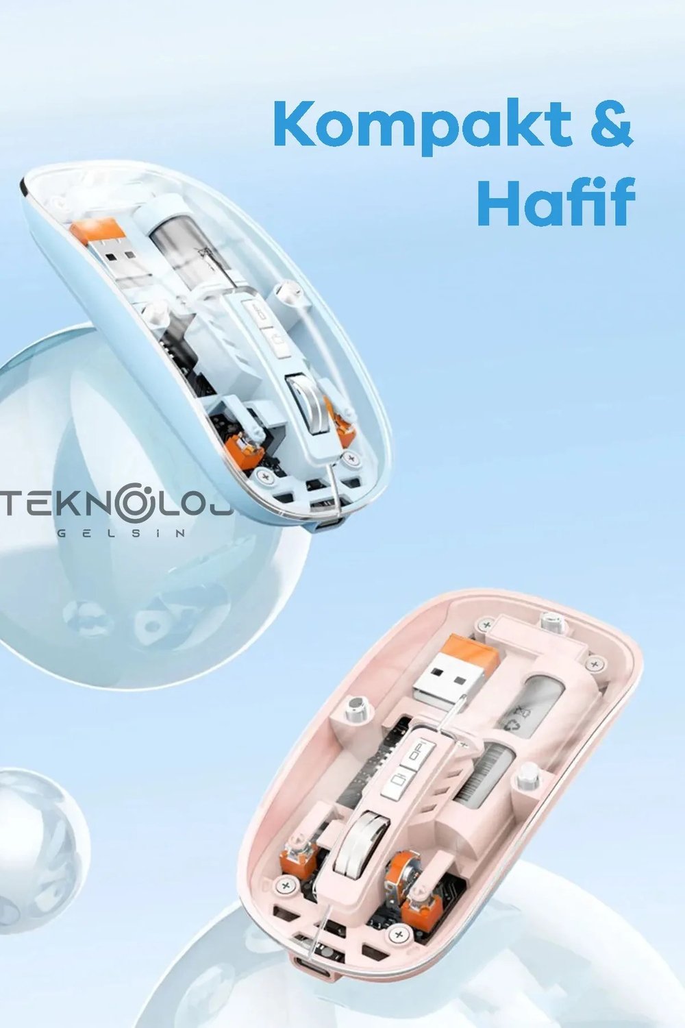 Bluetooth USB Çift Modlu Sessiz Mouse, Şeffaf Mıknatıslı Kapaklı, Type-C Şarjlı, DPI Ayarlı, Kablosuz 10m Çekim Mesafeli, Masaüstü Kısayol Tuşlu, Taşınabilir Şarjlı Mouse Siyah