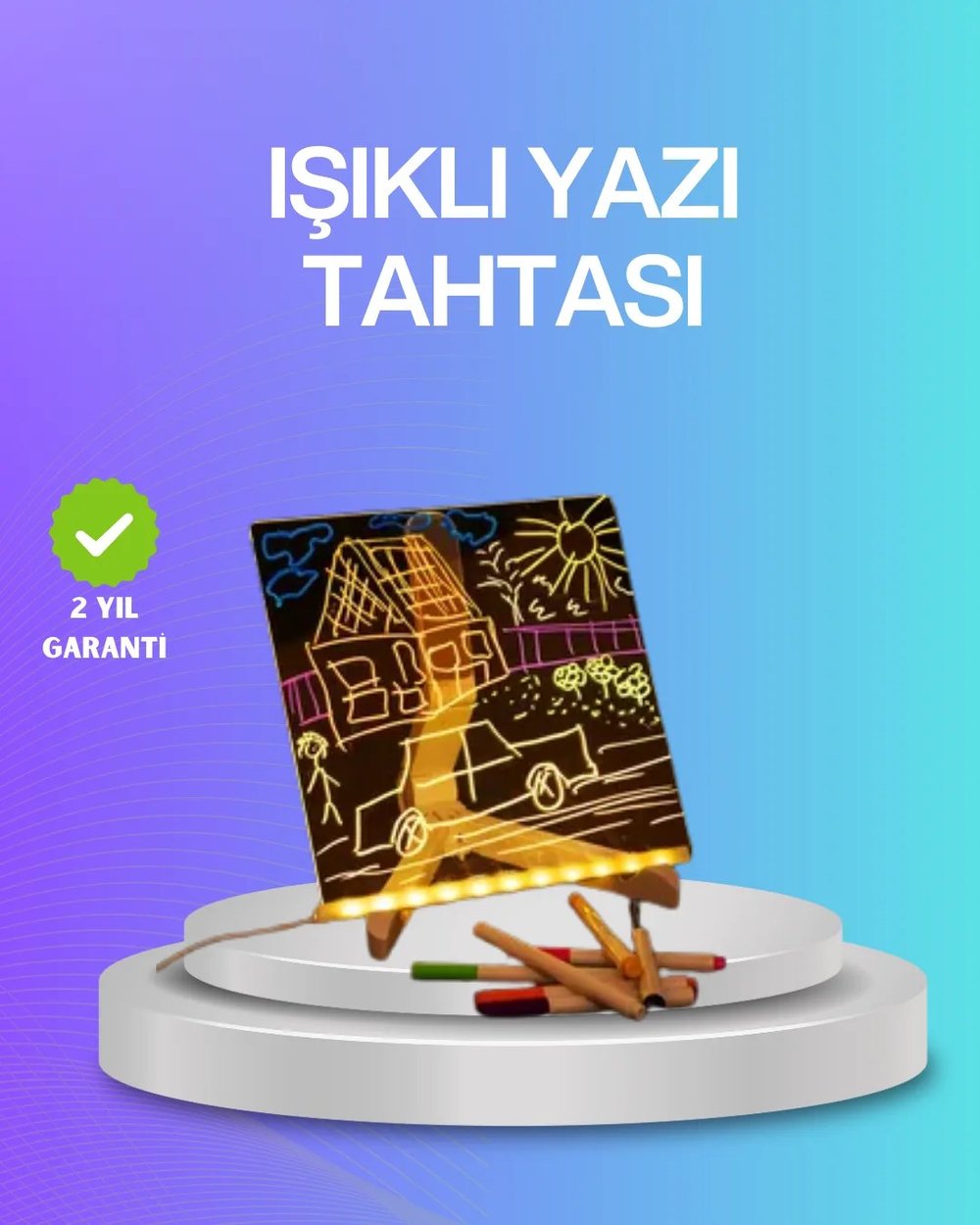 Çocuklar ve Yetişkinler İçin USB LED Işıklı Çizim Panosu