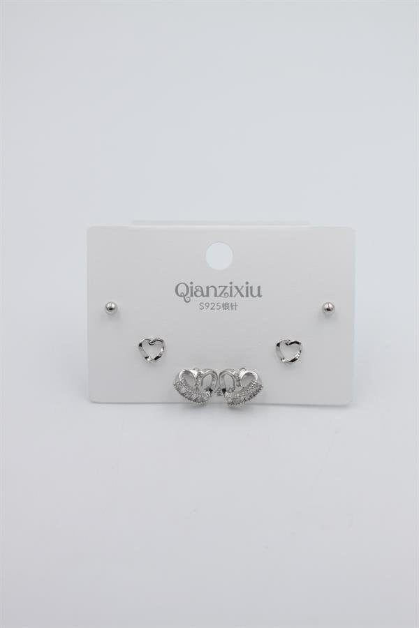 Çoklu Set Küpe - Gümüş