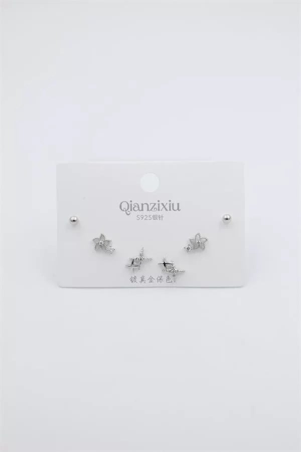 Çoklu Set Küpe - Gümüş