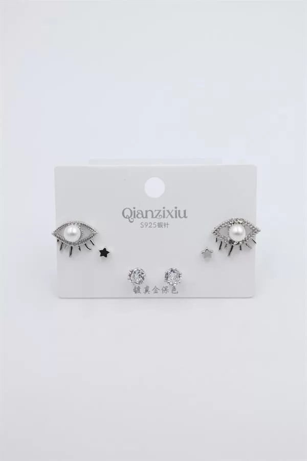 Çoklu Set Küpe - Gümüş