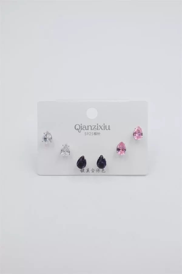 Çoklu Set Küpe - Gümüş