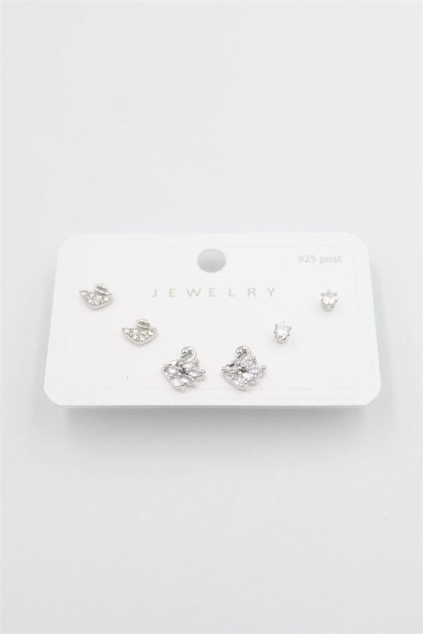 Çoklu Set Küpe - Gümüş