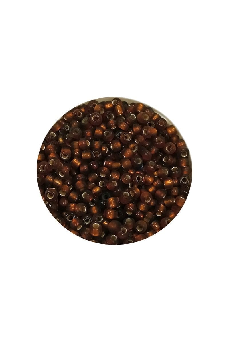 Dökme Cam Kum Boncuk (11/0) 2 mm - 60 Gram -  Çok Koyu Turuncu - BNC064