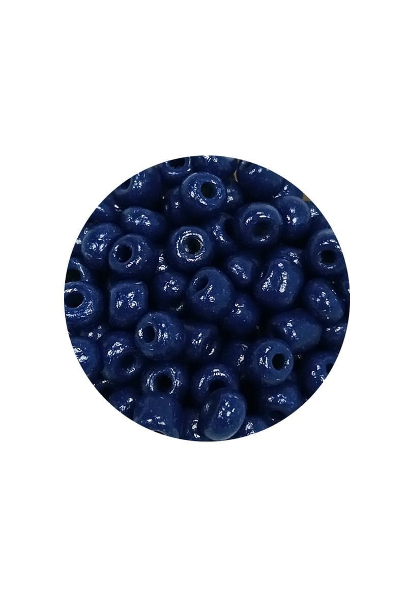 Dökme Cam Kum Boncuk Büyük Boy (6/0) 4 mm - 20 Gram - Lacivert - BNC098
