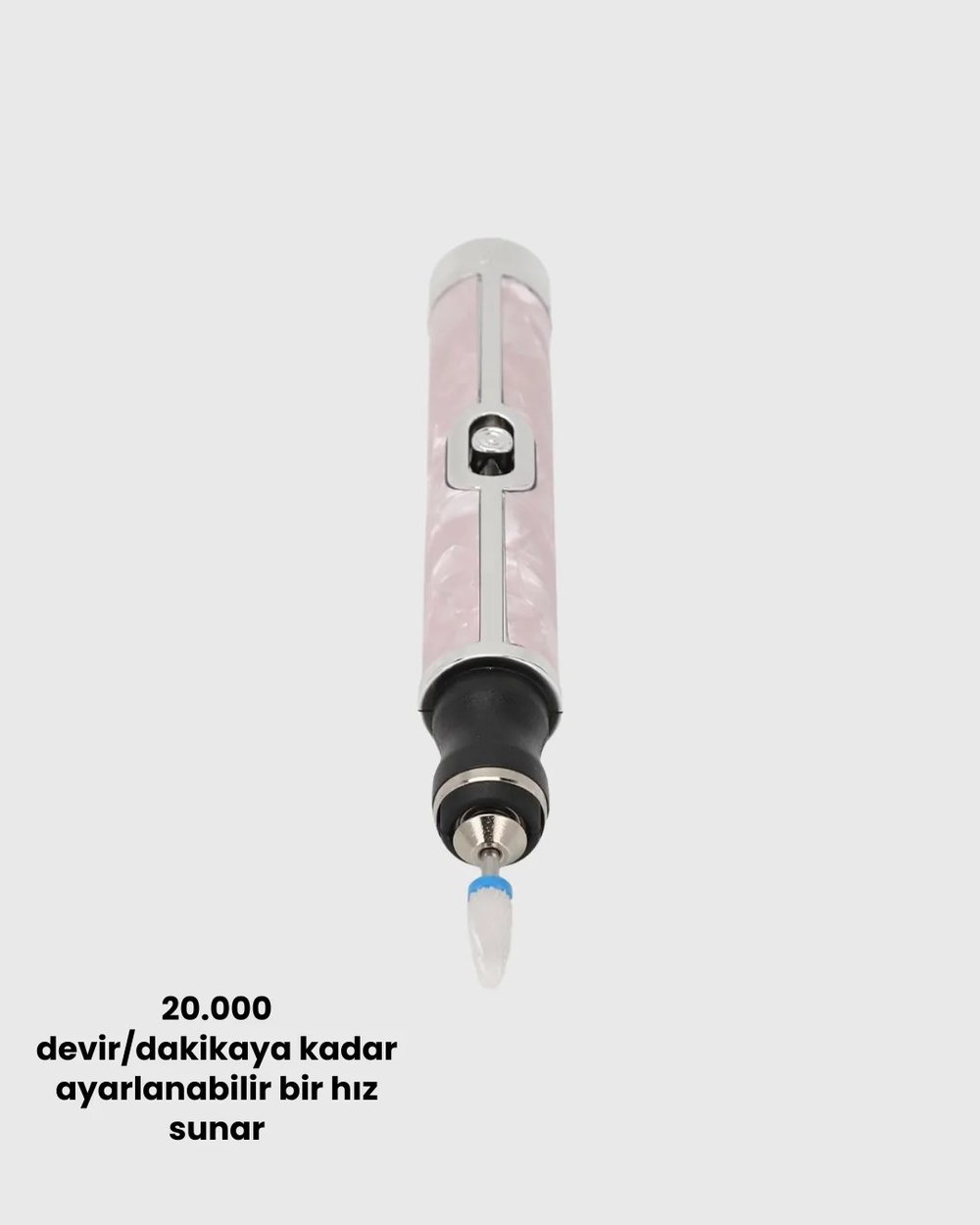 Ergonomik Saplı 20.000 RPM Hız Kontrollü Manikür Pedikür Makinesi