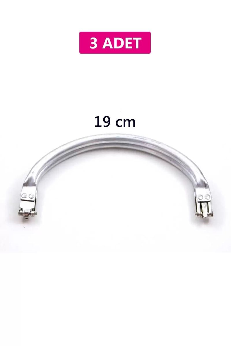 Gizli Metal Oval Çanta Bursu – 3 Adet - 19 cm - Metal Çanta Aparatı Çanta Aksesuarı