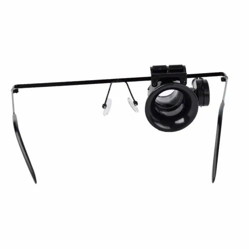 Gözlük Model 20x16mm Optik Lens Led ışık Monoküler Büyüteç