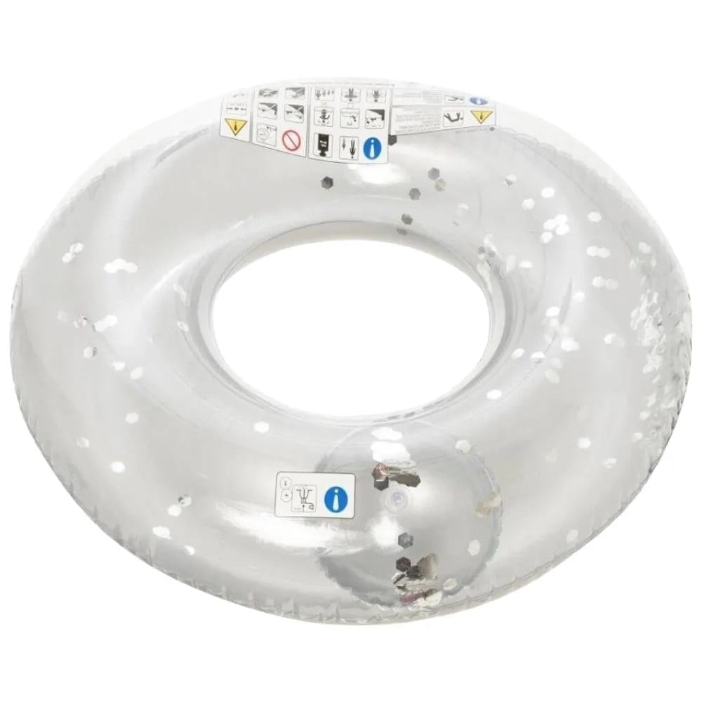 Gümüş Renkli Simli Dev Simit 109 Cm