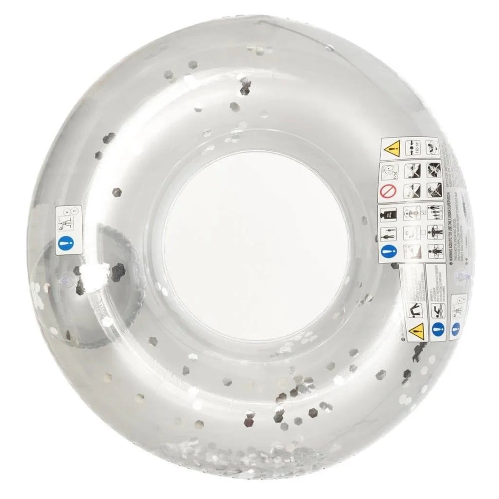 Gümüş Renkli Simli Dev Simit 109 Cm