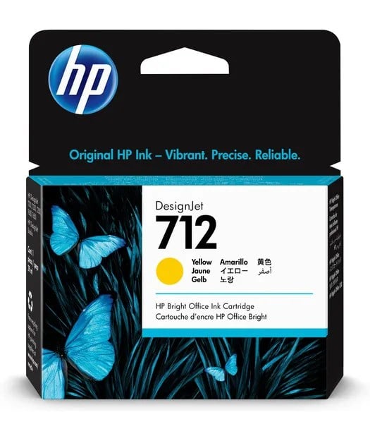 HP 3ED69A 712 29-ml Yellow DesignJet Ink