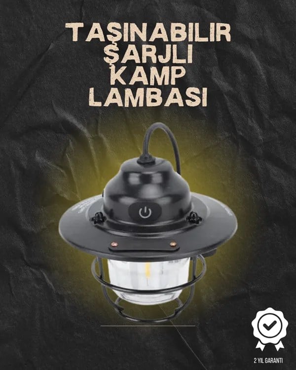 Kamp ve Bahçe İçin Retro LED Fener – Sıcak Işık, Uzun Ömürlü Batarya