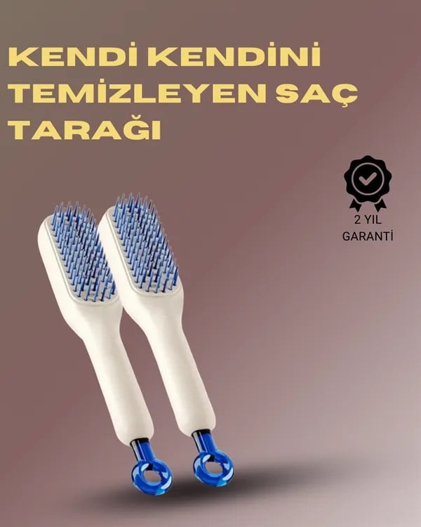 Kendini Temizleyen Masajlı Saç Tarağı – Anti-statik, Ergonomik Tasarım