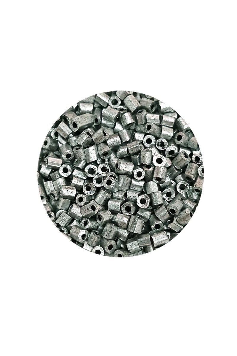 Kesme Cam Boncuk 2mm - 20 Gram - Mat Gümüş -BNC333