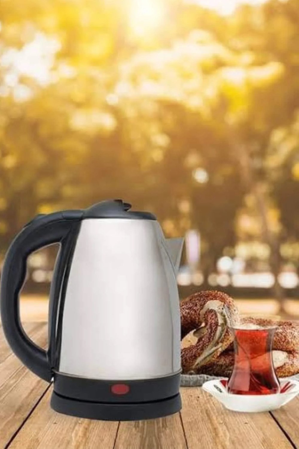 Kettle C F Tipi 220-240V Paslanmaz Çelik Elektrik Kablolu Otomatik Kapanma