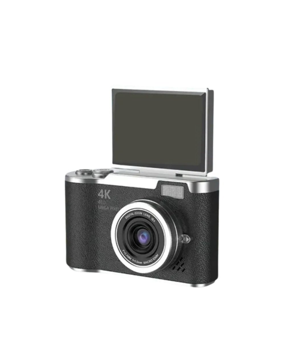 Kompakt 4K Dijital Kamera 48 MP Sensör 8X Zoom Flip Ekran Vlog ve Selfie Uyumlu