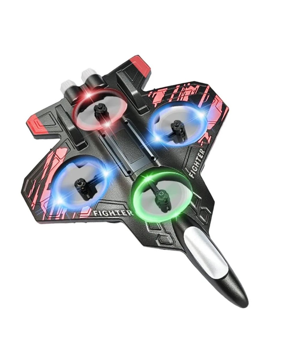 LED Işıklı Oyuncak Drone Fighter Jet Tasarımlı Uzaktan Kumandalı Uçak
