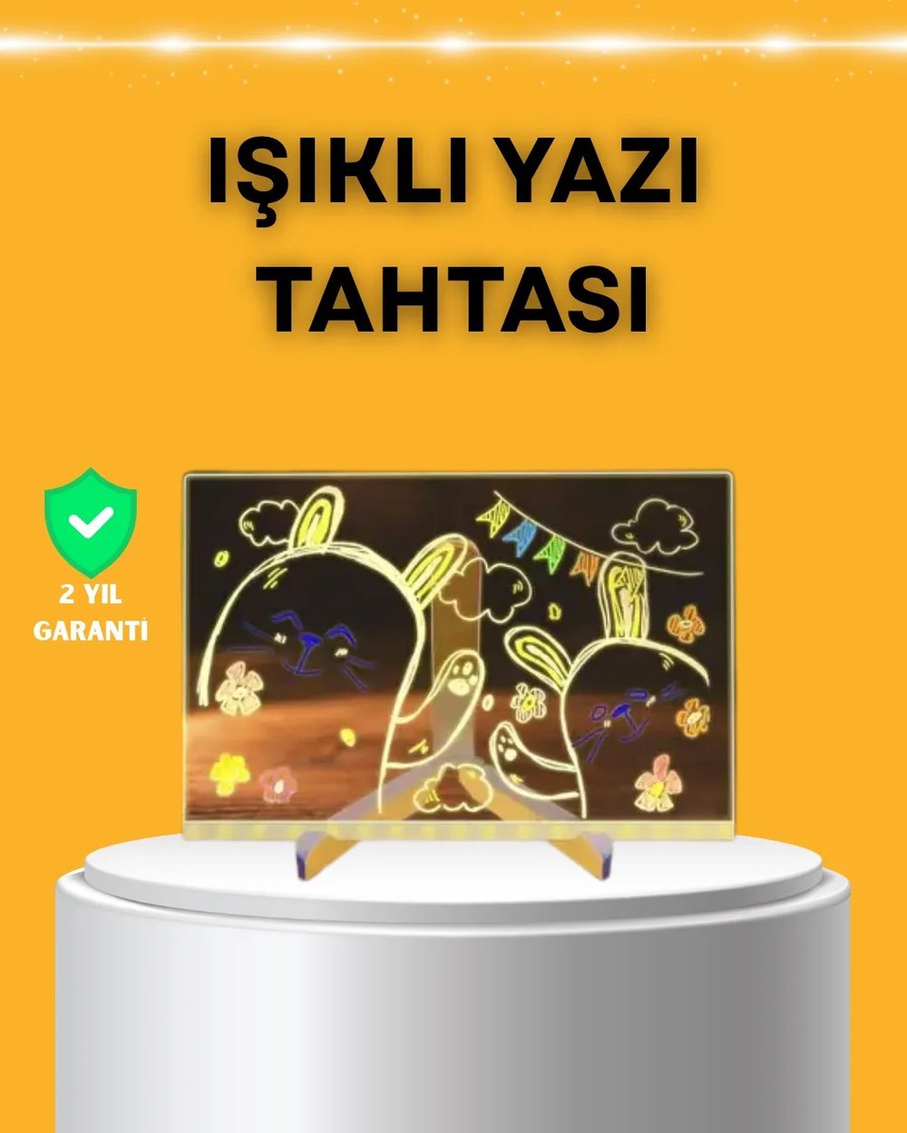 Masaüstü ve Duvara Monte Edilebilir LED Işıklı Yazı Panosu