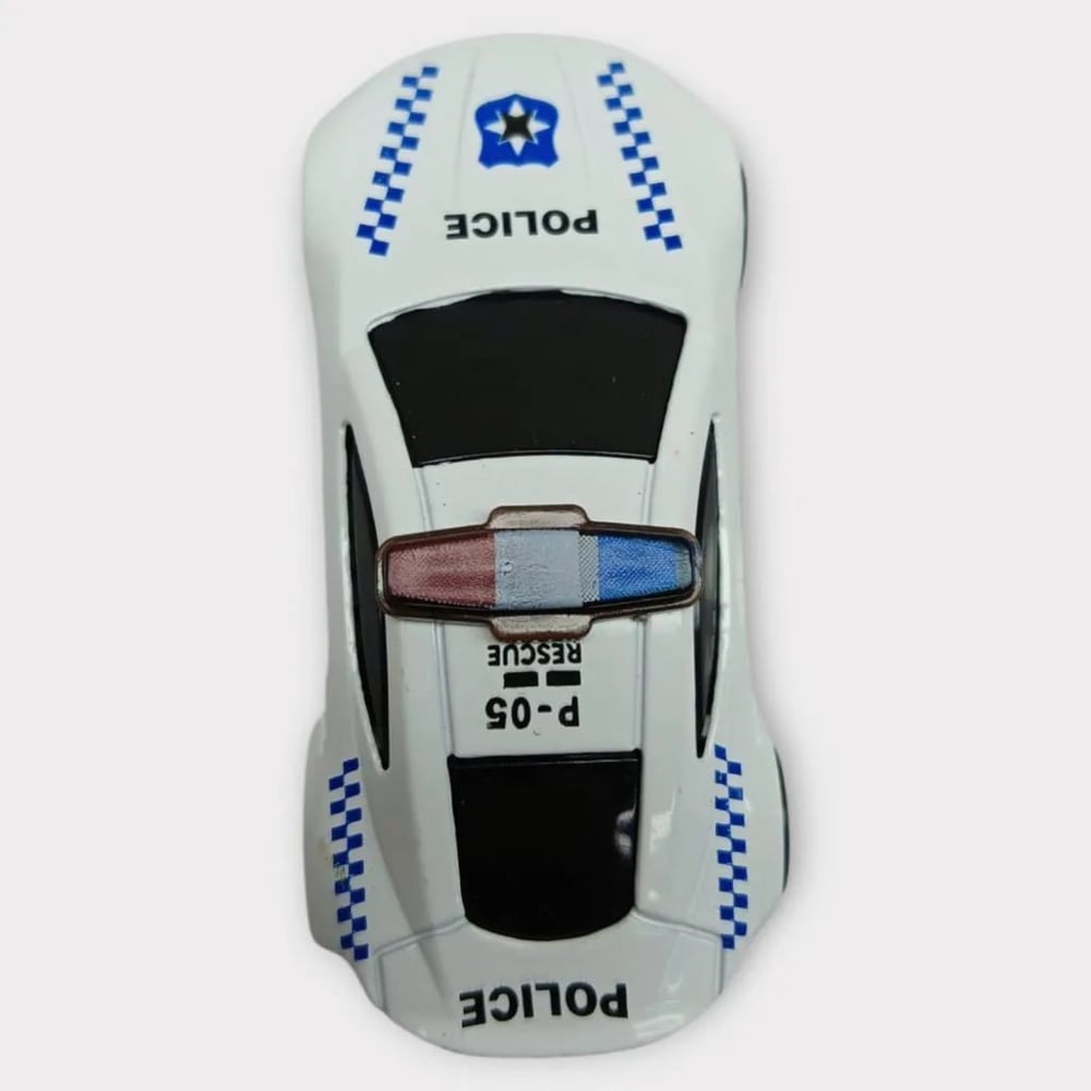 Metal Mini Polis Arabası 8 cm