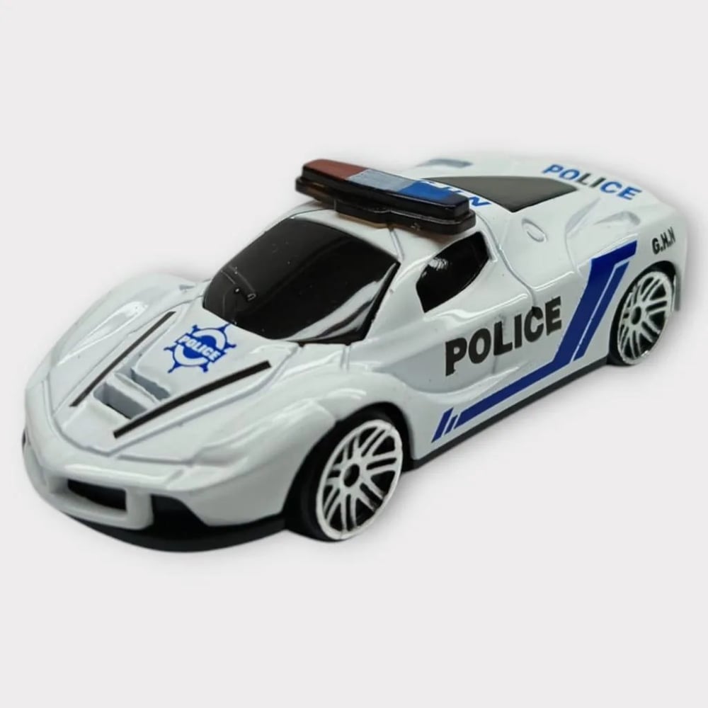 Metal Mini Polis Arabası 8 cm