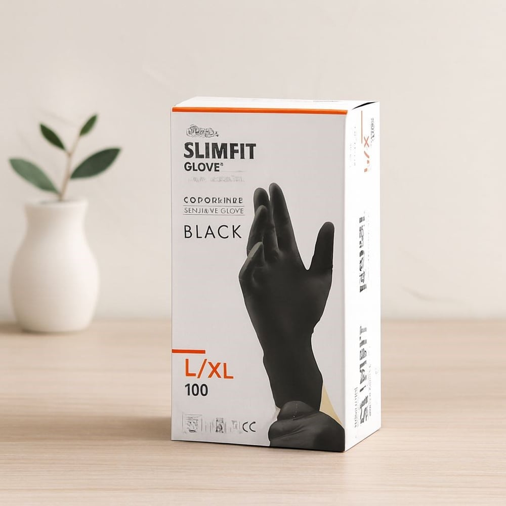 Nitril Muayene Eldiveni Siyah XL Pudrasız 100lü