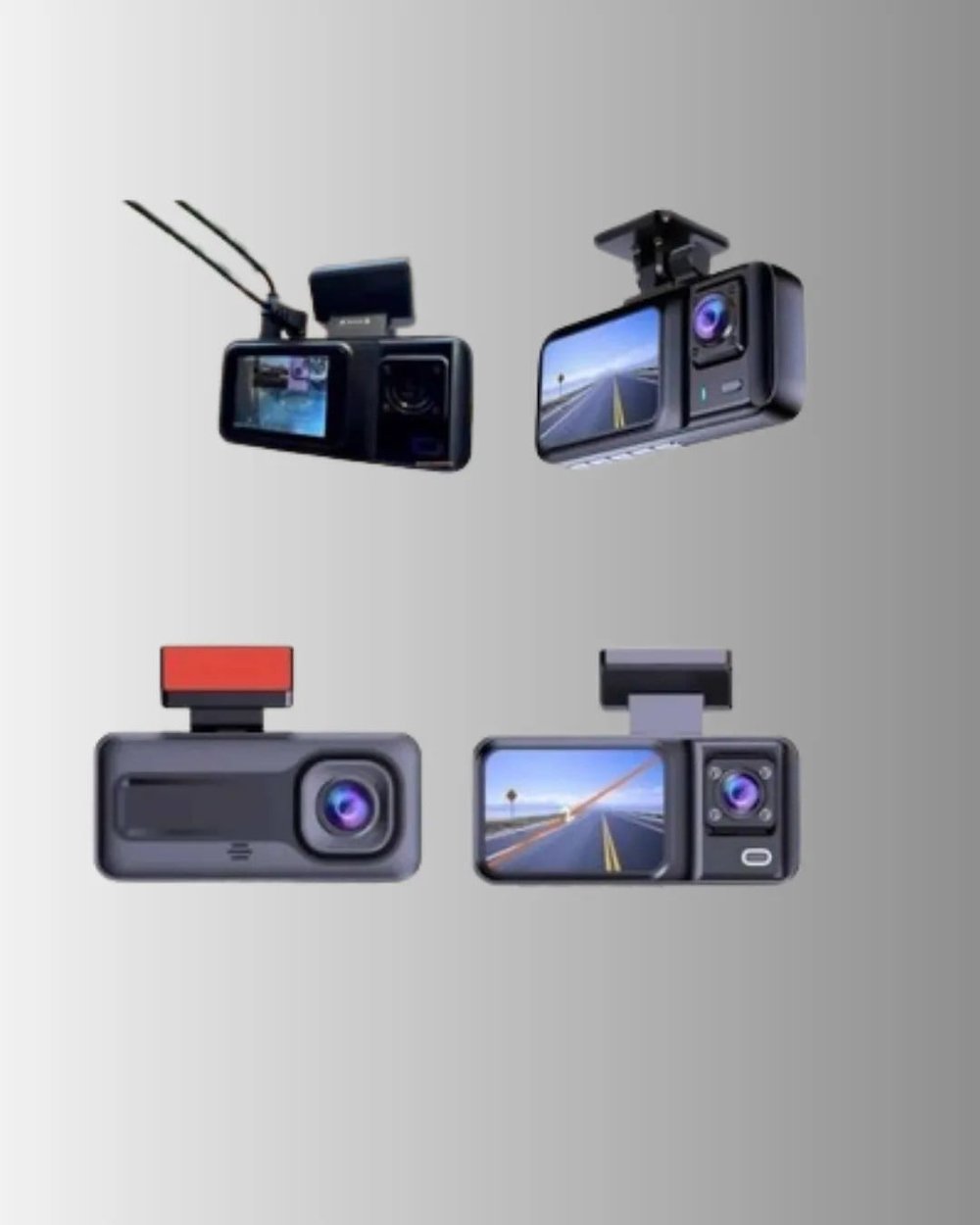Ön Arka ve İç Kamera DashCam 360° Kapsamlı Full HD Araç Güvenlik Sistemi