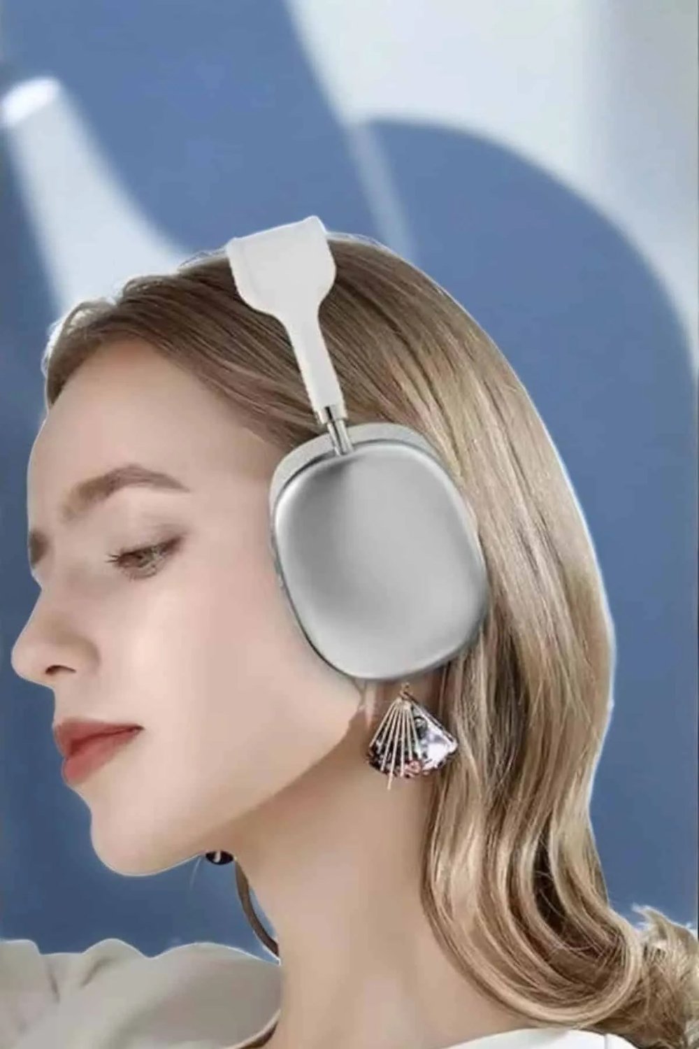 P9 Plus Kablosuz Kulak Üstü Bluetooth Kulaklık Beyaz Yüksek Ses Kaliteli