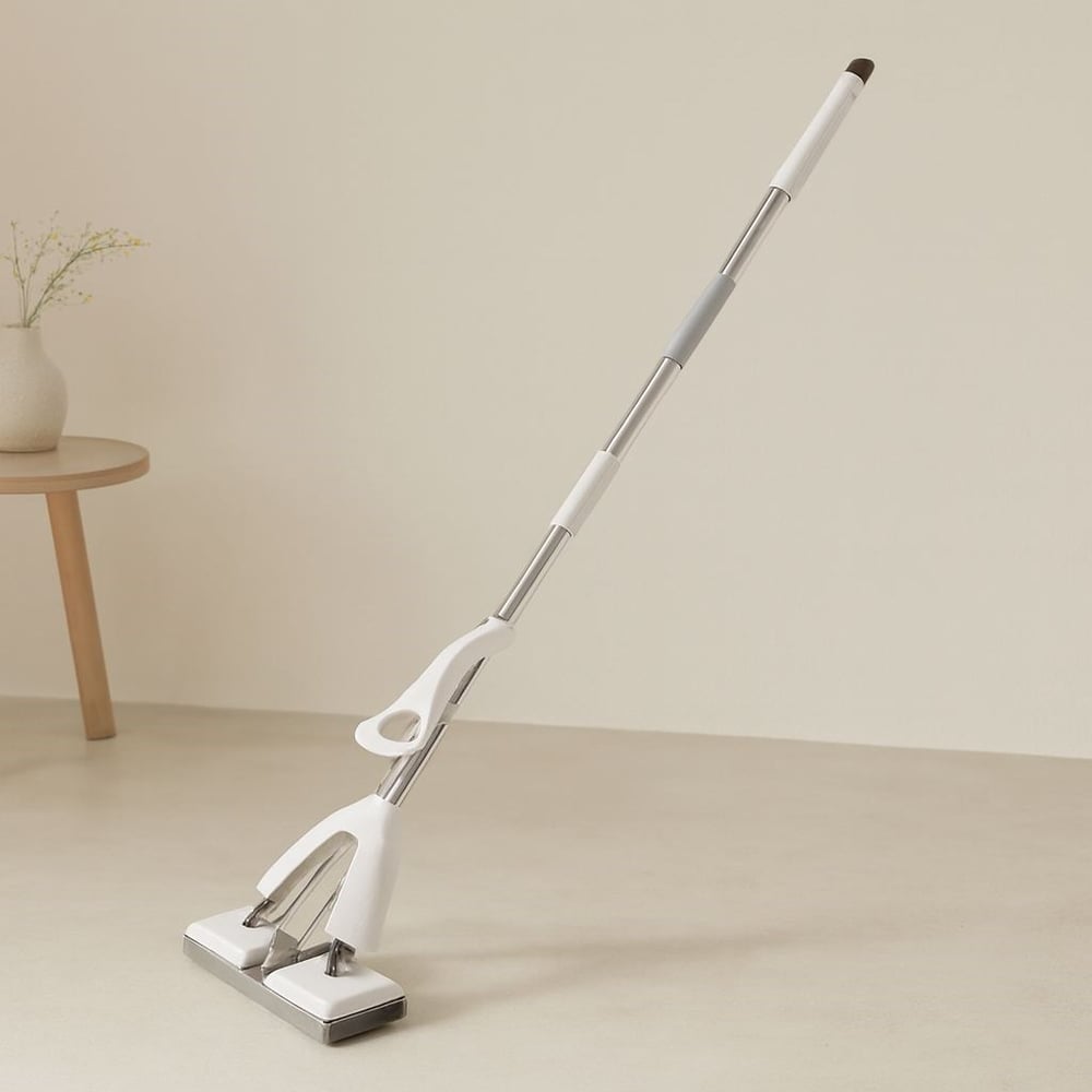 PVA Sünger Kendinden Sıkmalı Mop - Kelebek Başlık, Krom Sap 110 cm
