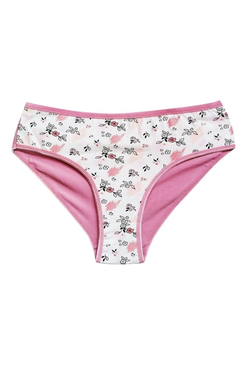 Pamuklu Geniş Kenarlı Likralı Desenli Bato Kadın Külot 7li Paket