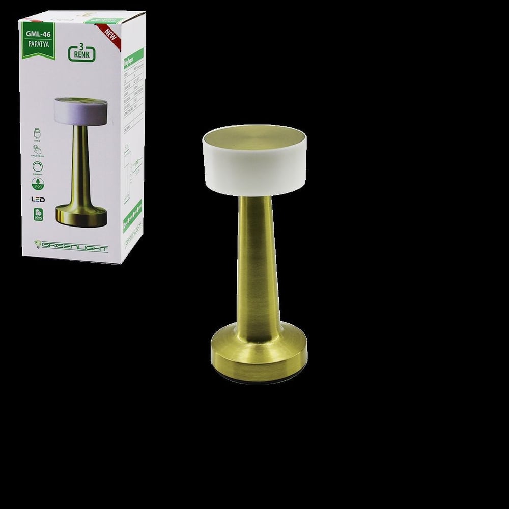 Papatya Dokunmatik USB Şarjlı 3 Fonksiyonlu Masa Lambası